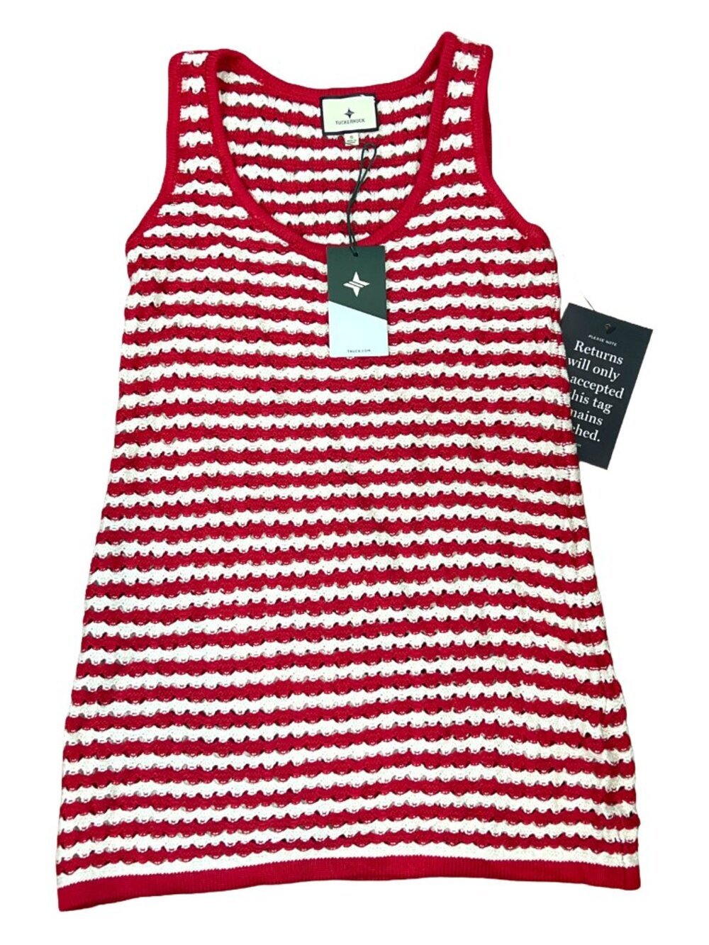 Tuckernuck Avenue Stripe Knit Michaels Mini Dress Red / White Small New $128